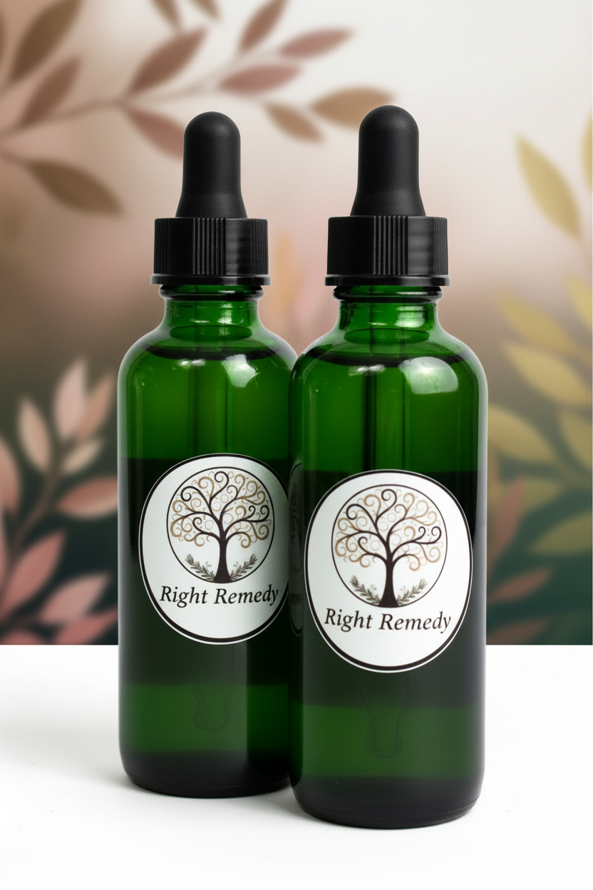 Right Remedy Hair Oil 2-Pack with Bright White Labels