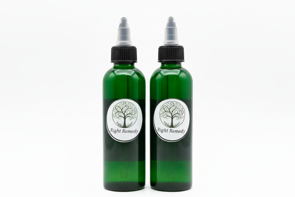 Right Remedy Two Bottles - Dark Green